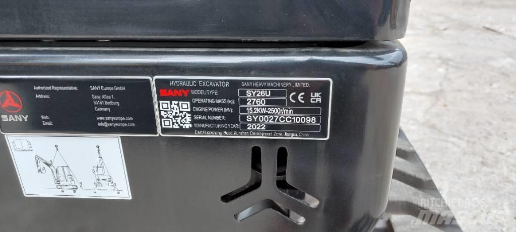 Sany SY 26 U Miniescavatori