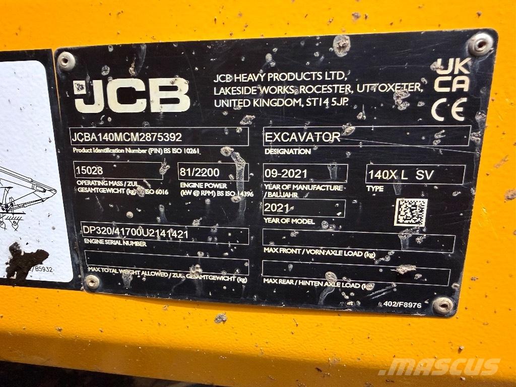 JCB 140 X Escavatori cingolati