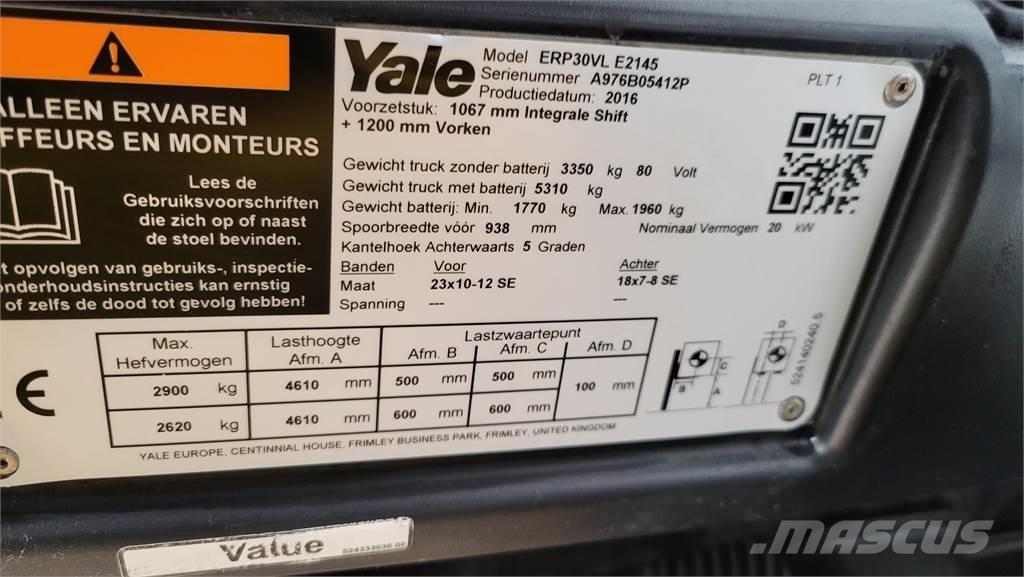 Yale ERP30VL 2016 Carrelli elevatori elettrici