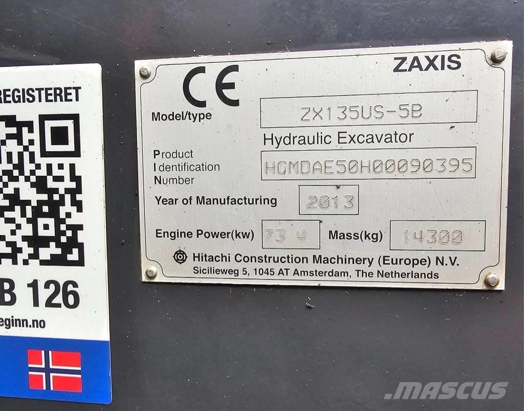 Hitachi ZX 135 US-5 Escavatori cingolati