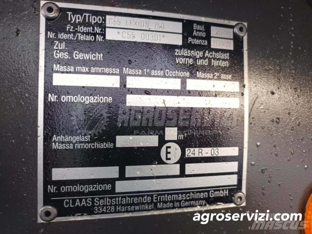 CLAAS Lexion 750 Mietitrebbiatrici