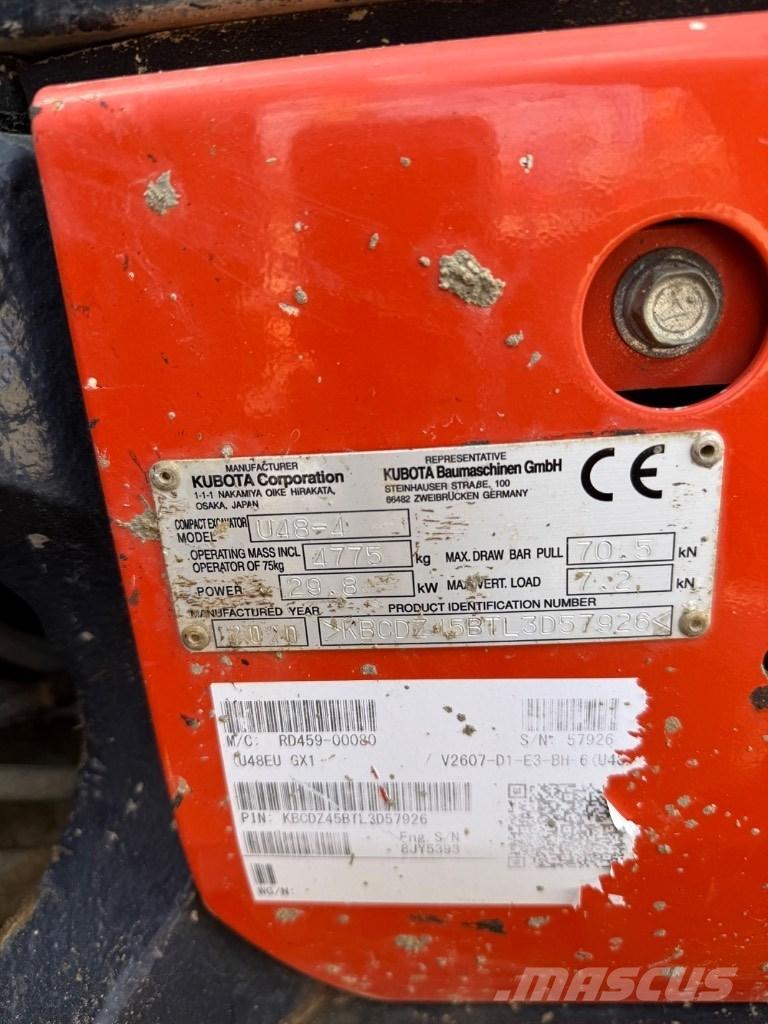 Kubota U 48 Miniescavatori