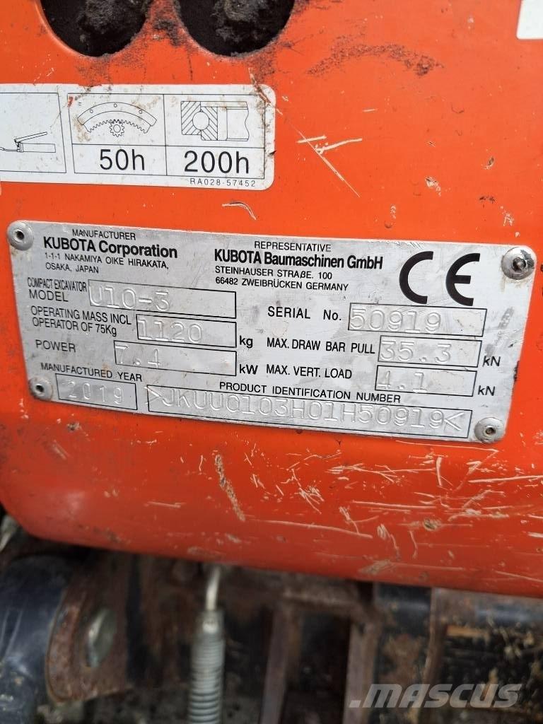 Kubota U 10-3 Miniescavatori