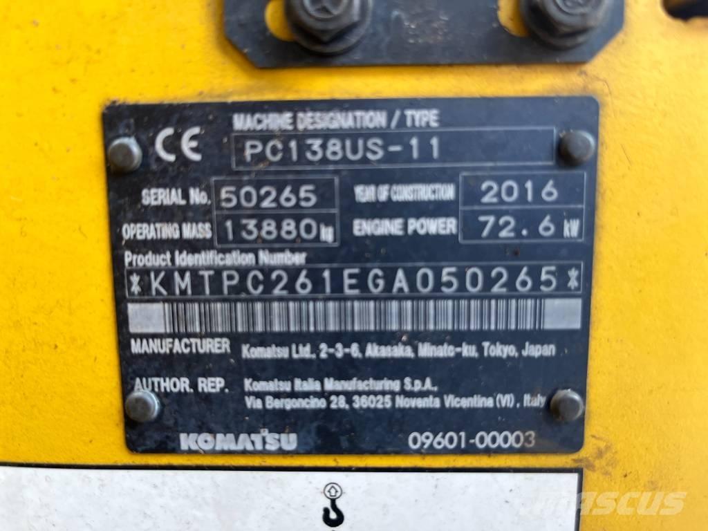 Komatsu PC 138 US-11 Escavatori cingolati