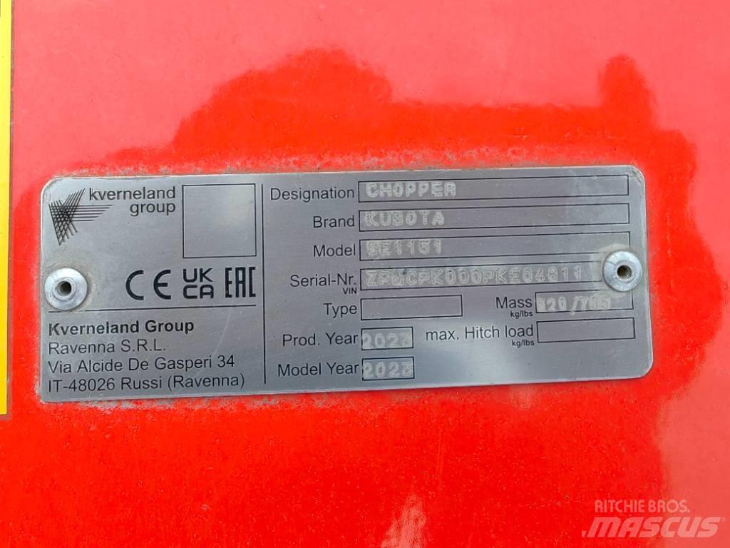 Kubota SE 1151UB Falciatrici/cimatrici per pascoli