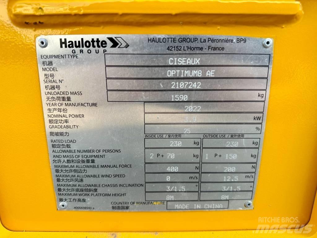Haulotte OPTIMUM 8 Piattaforme a pantografo