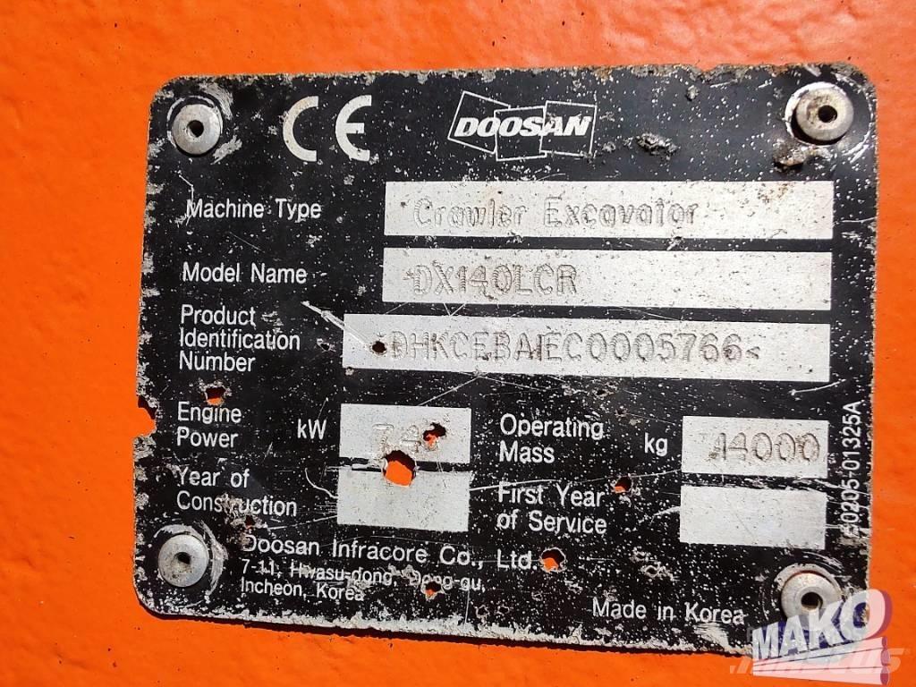 Doosan DX 140 LCR Escavatori cingolati