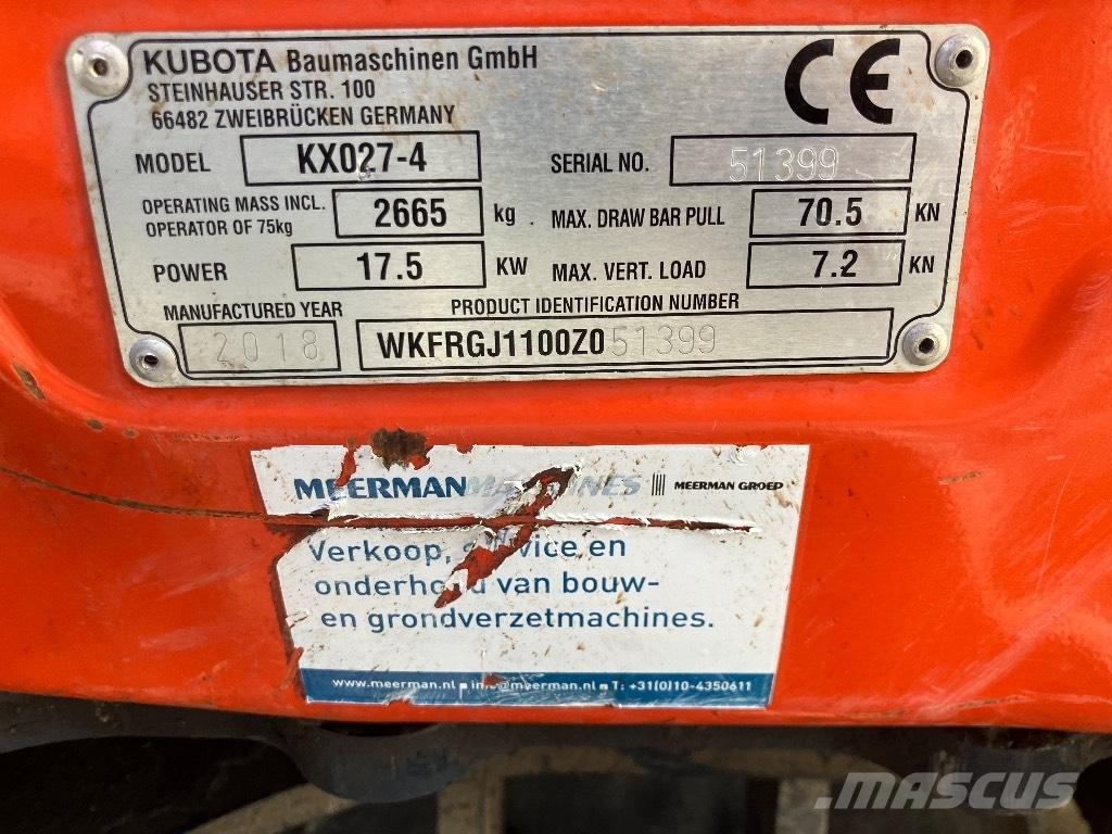 Kubota KX 027-4 Miniescavatori