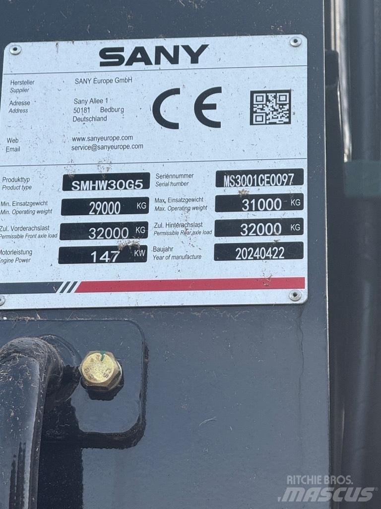 Sany SMHW 30 G5 Movimentazione rifiuti