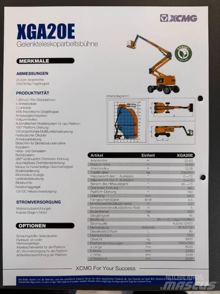 XCMG XGA 20 E Piattaforme a braccio articolato