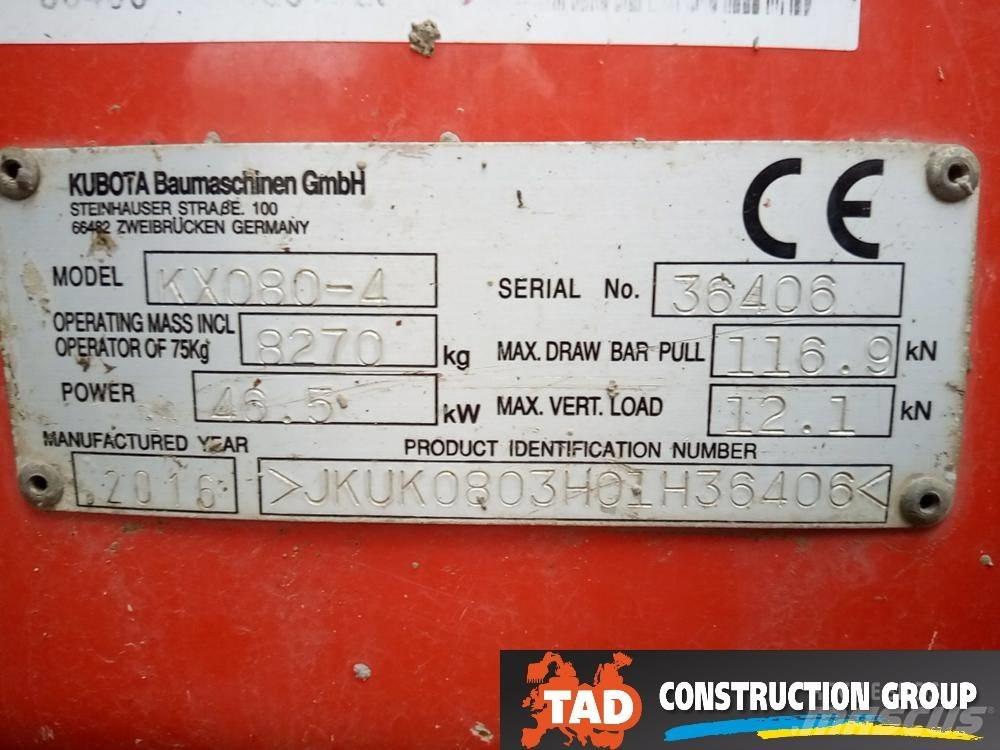 Kubota KX 080-4 Escavatori medi 7t - 12t