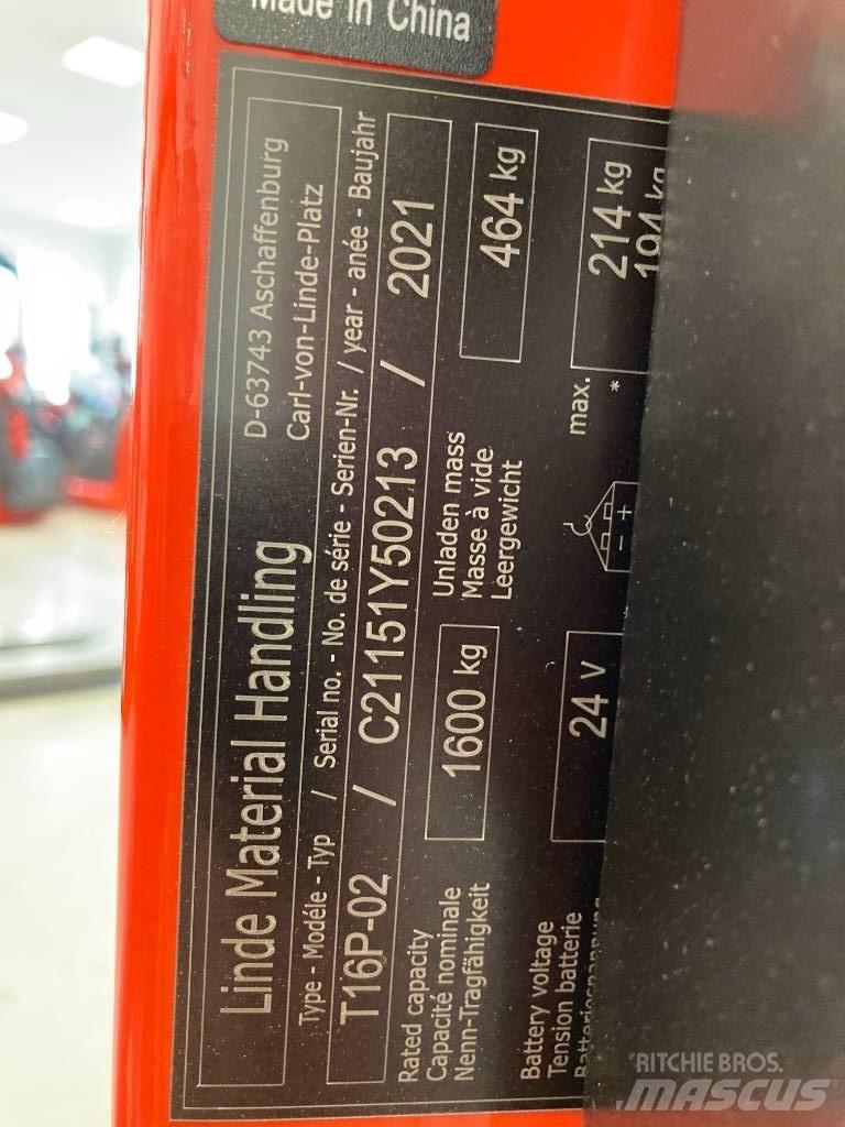 Linde T16P/1151-02 Carrelli elevatori bassi a piattaforma