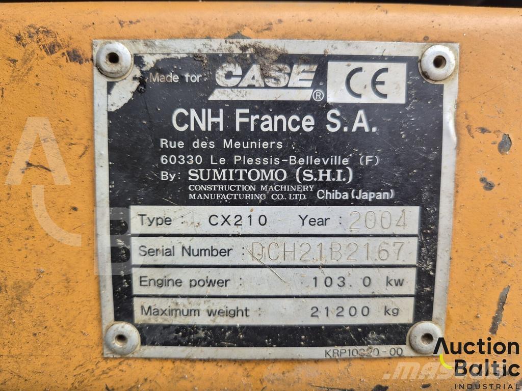 CASE CX 210 Escavatori cingolati