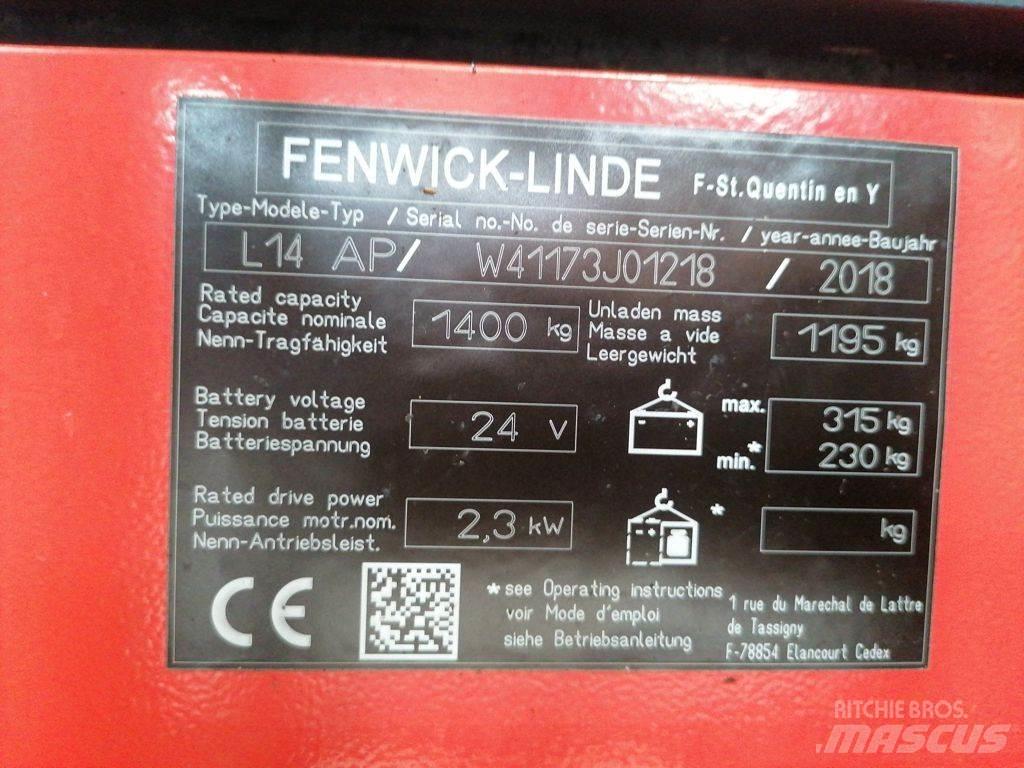Linde L14 AP Transpallet uomo a terra