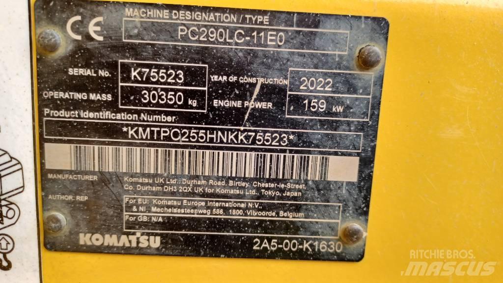 Komatsu PC 290 LC-11 Escavatori cingolati