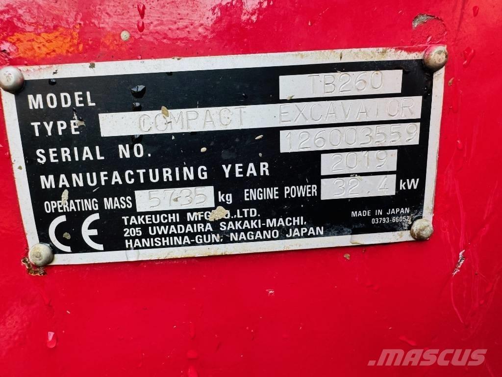 Takeuchi TB 260 Miniescavatori