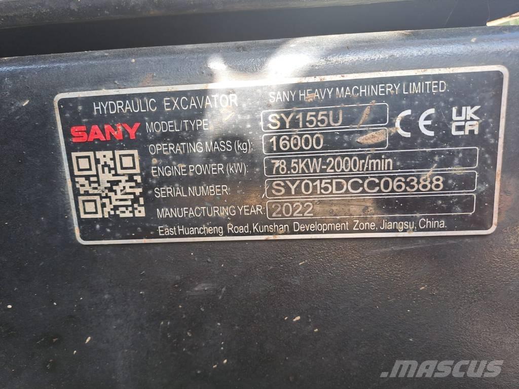 Sany SY 155 U Escavatori cingolati