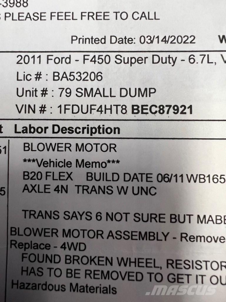 Ford F450 SUPER  DUTY Costruzioni - Altro