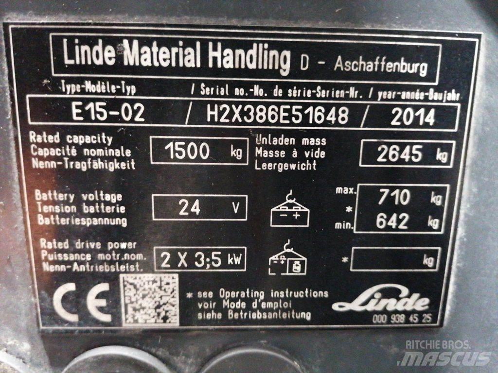 Linde E15-02 Carrelli elevatori elettrici