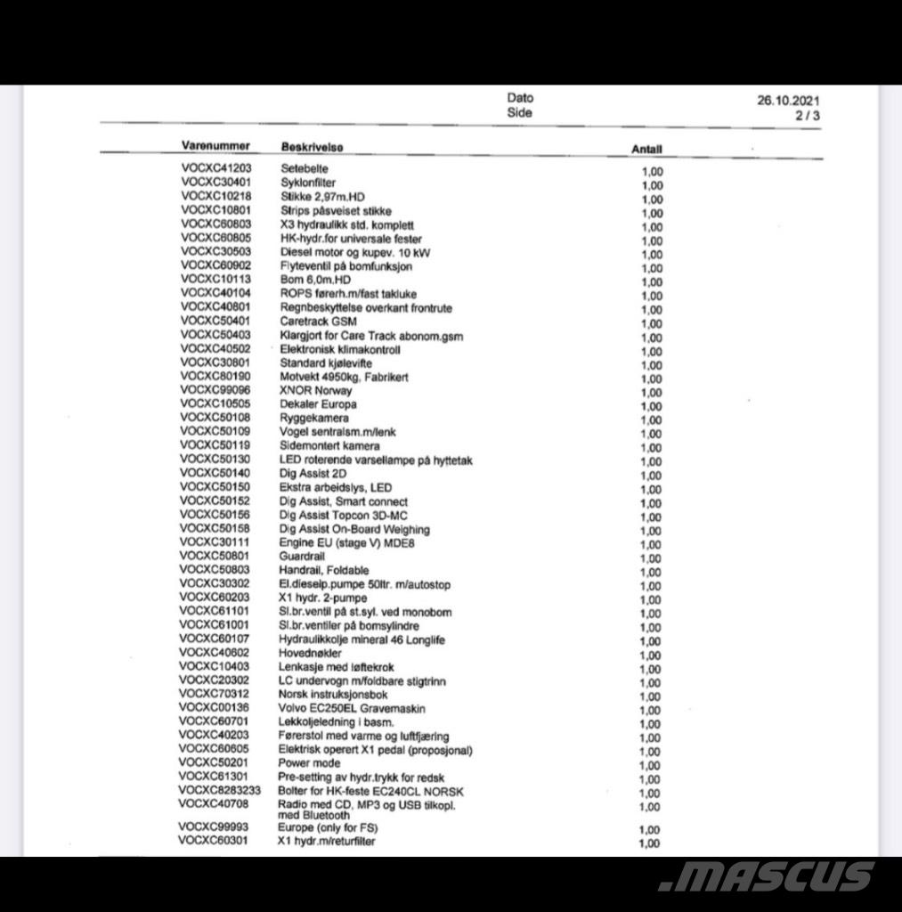 Volvo EC 250 EL Escavatori cingolati