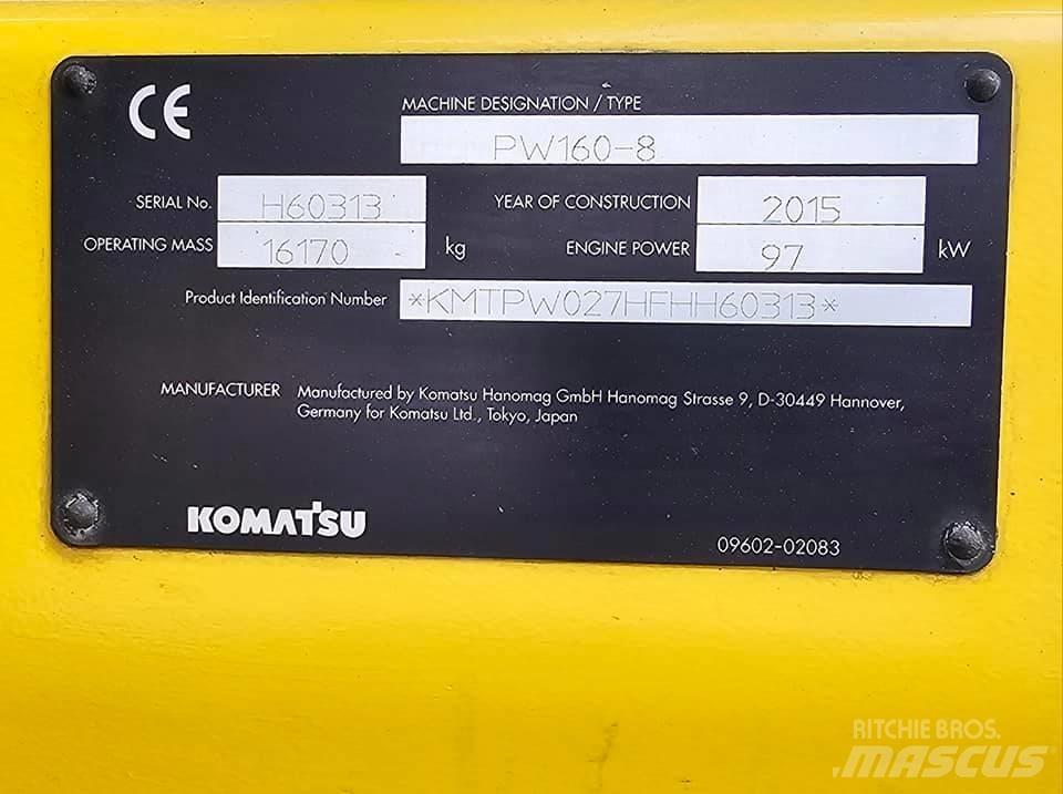 Komatsu pw 160 -8 Escavatori gommati