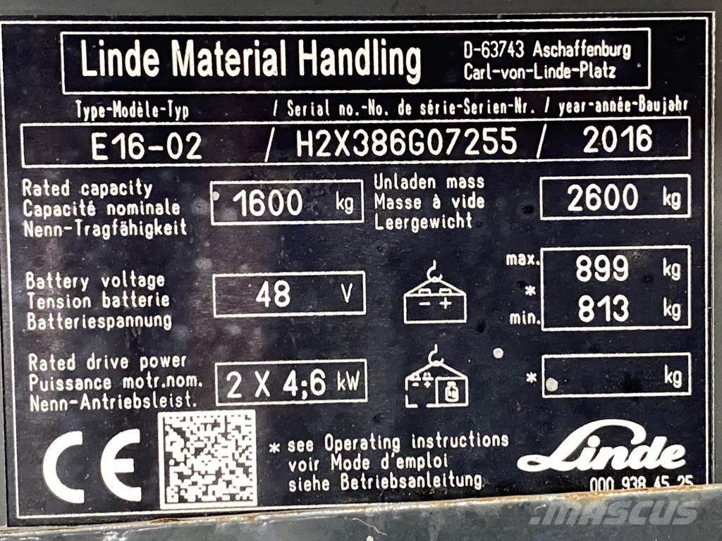 Linde E16-02 Carrelli elevatori elettrici