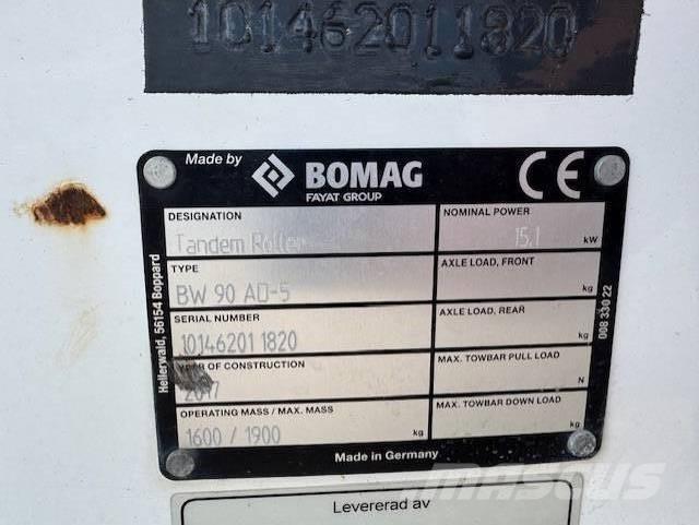 Bomag BW90 AD-5, Vält Rulli a doppio tamburo
