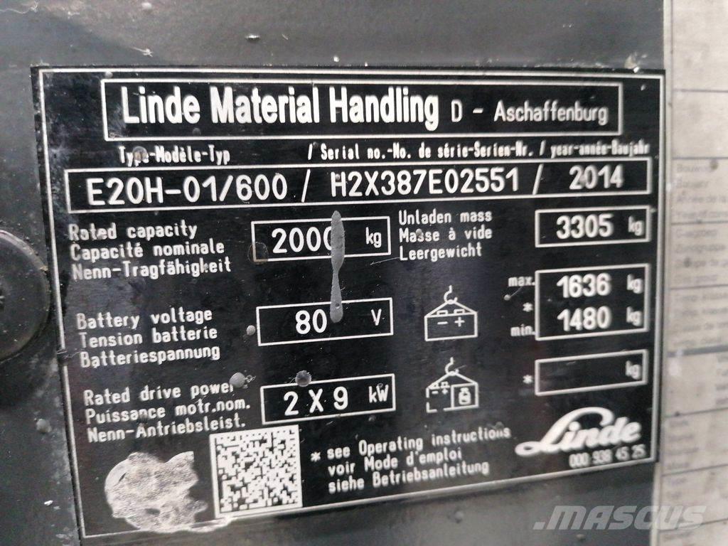 Linde E20H-01/600 Carrelli elevatori elettrici