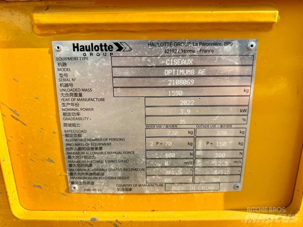 Haulotte OPTIMUM 8 Piattaforme a pantografo