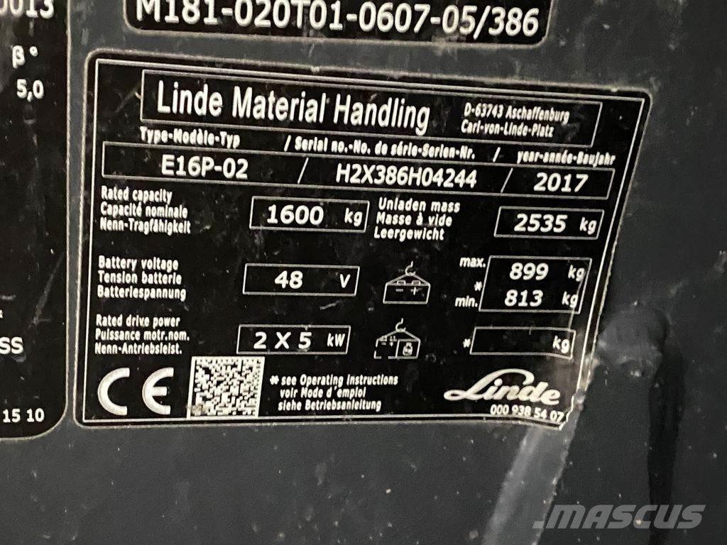 Linde E16P-02 Carrelli elevatori elettrici