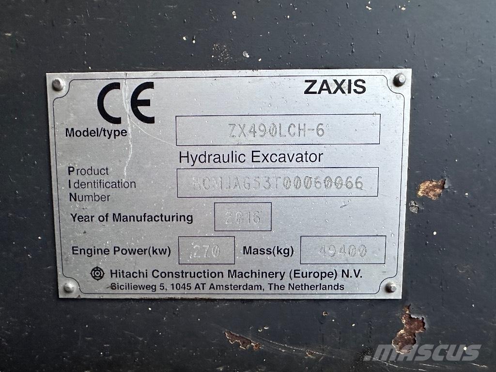 Hitachi ZX 490 LCH Escavatori cingolati