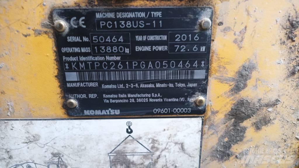 Komatsu PC 138 US Escavatori cingolati