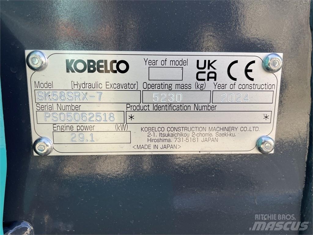 Kobelco SK 58 SRX-7 Miniescavatori