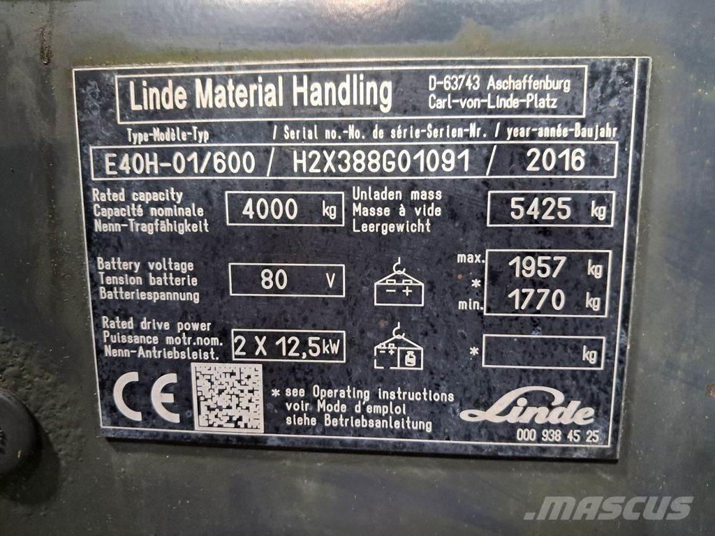 Linde E40H-01/600 Carrelli elevatori elettrici