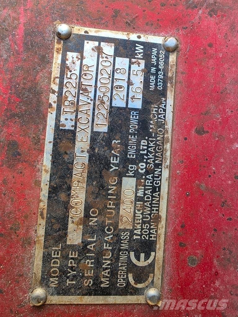 Takeuchi TB 225 Miniescavatori