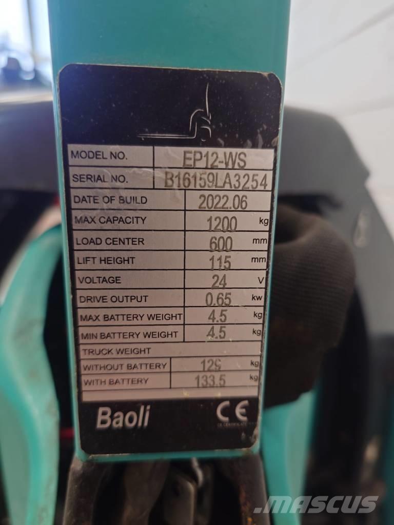 Baoli EP 12 Li-ION Transpallet manuale