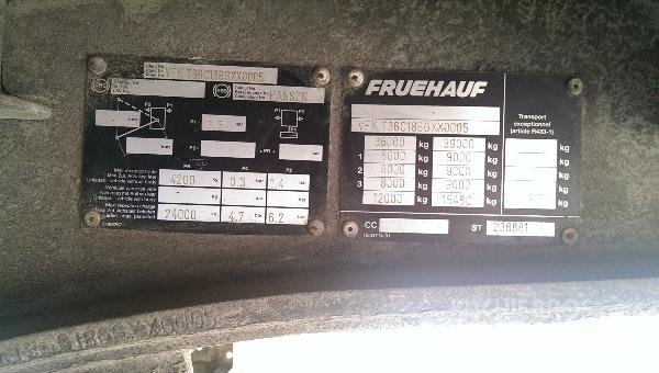 Fruehauf T36 Semirimorchi tautliner