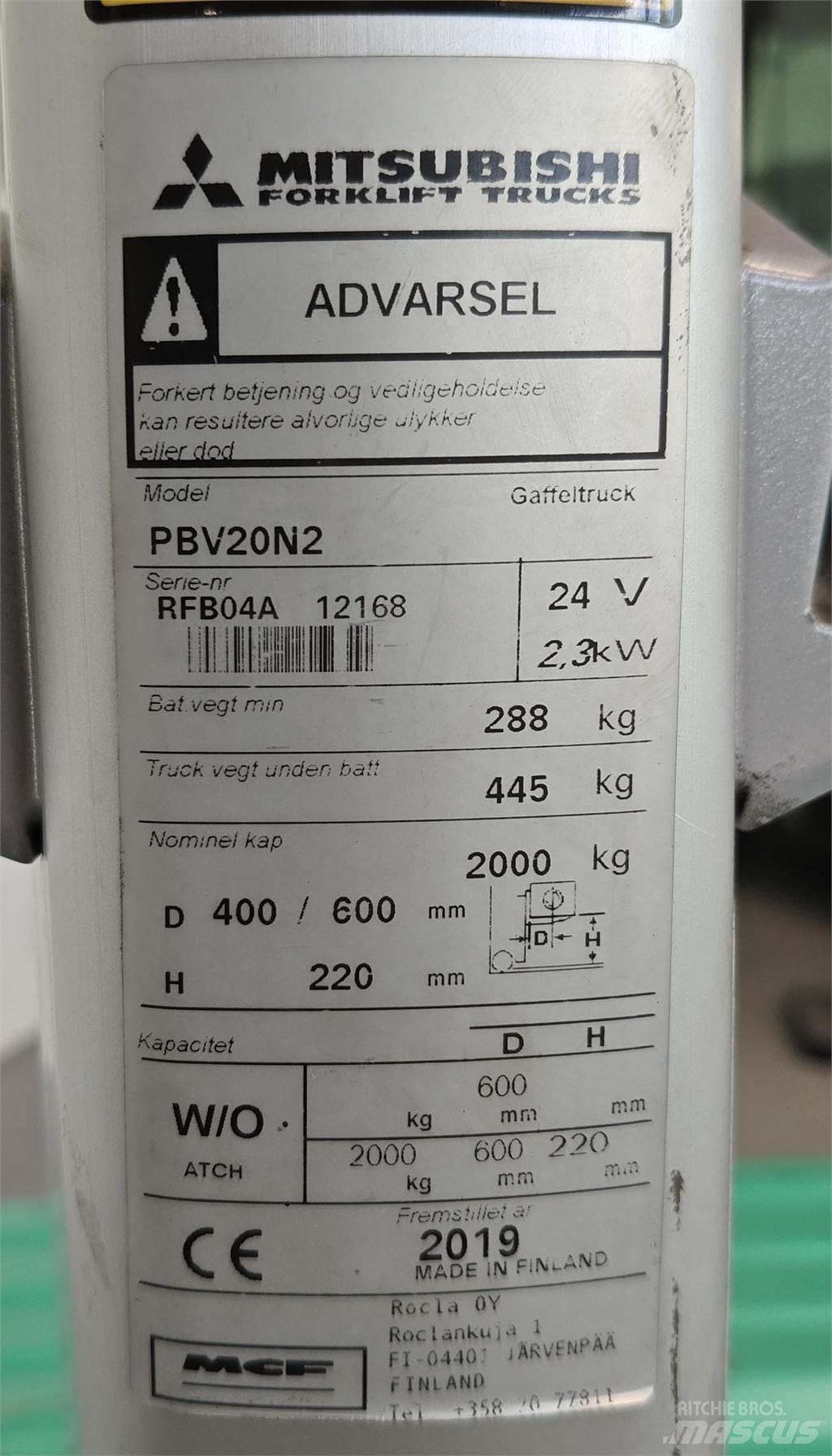 Mitsubishi PBV20N2 Carrelli elevatori-Altro