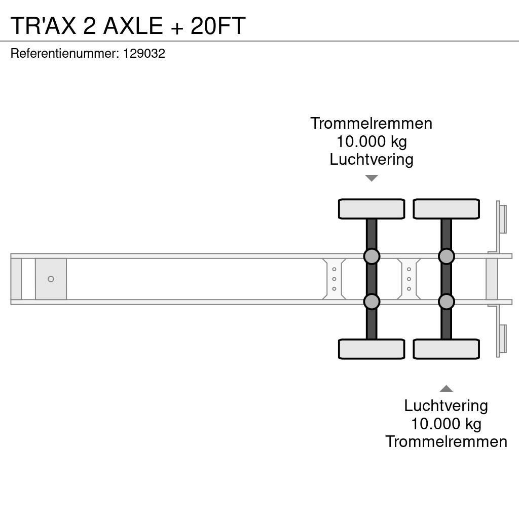  TR'AX 2 AXLE + 20FT Semirimorchi portacontainer