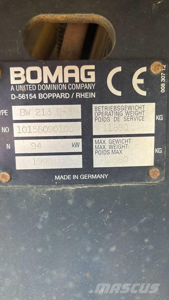 Bomag BW 213 D-3 Rulli monotamburo