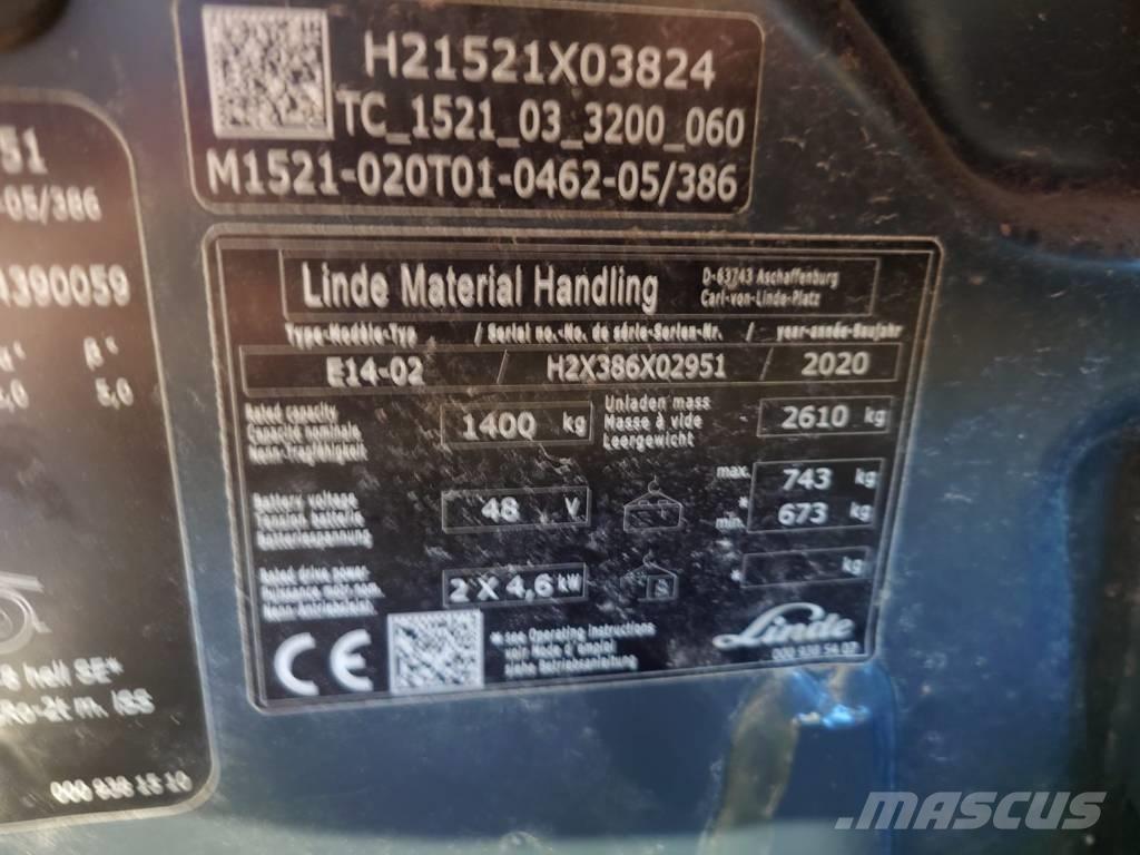 Linde E14/386 Carrelli elevatori elettrici