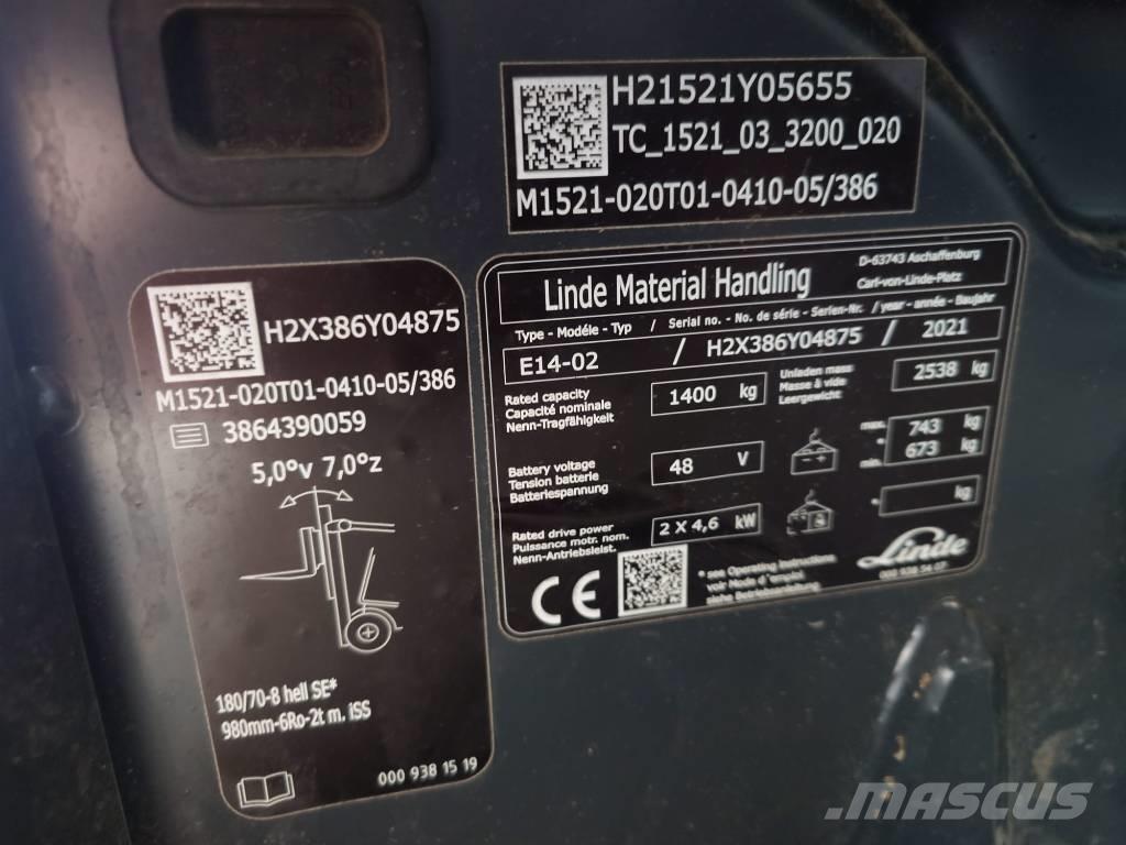 Linde E 14/386-02 Carrelli elevatori elettrici