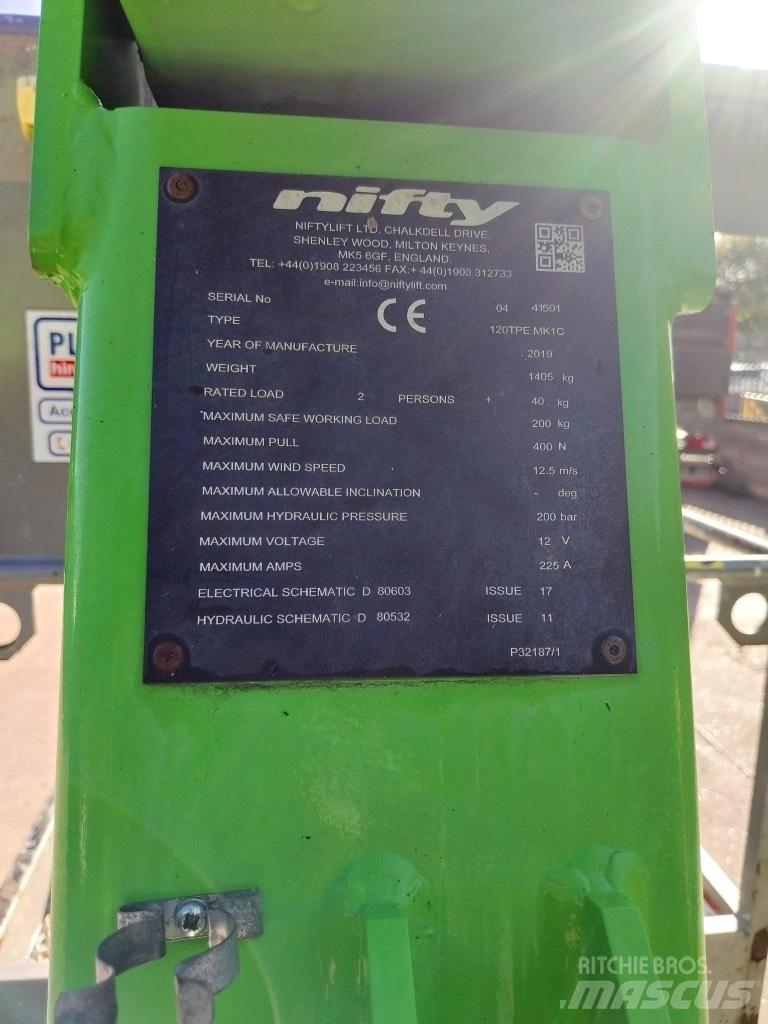 Niftylift 120TPE Piattaforme aeree su rimorchio