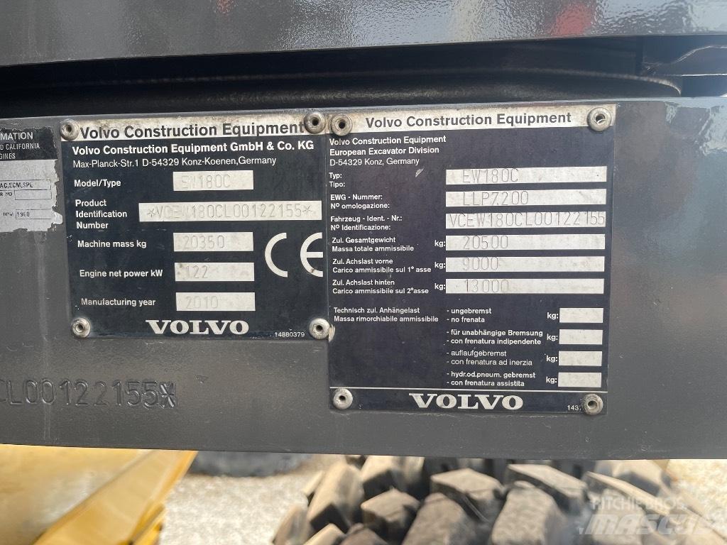Volvo EW 180 C Escavatori gommati