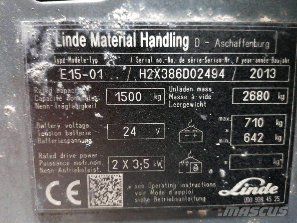 Linde E15-01 Carrelli elevatori elettrici