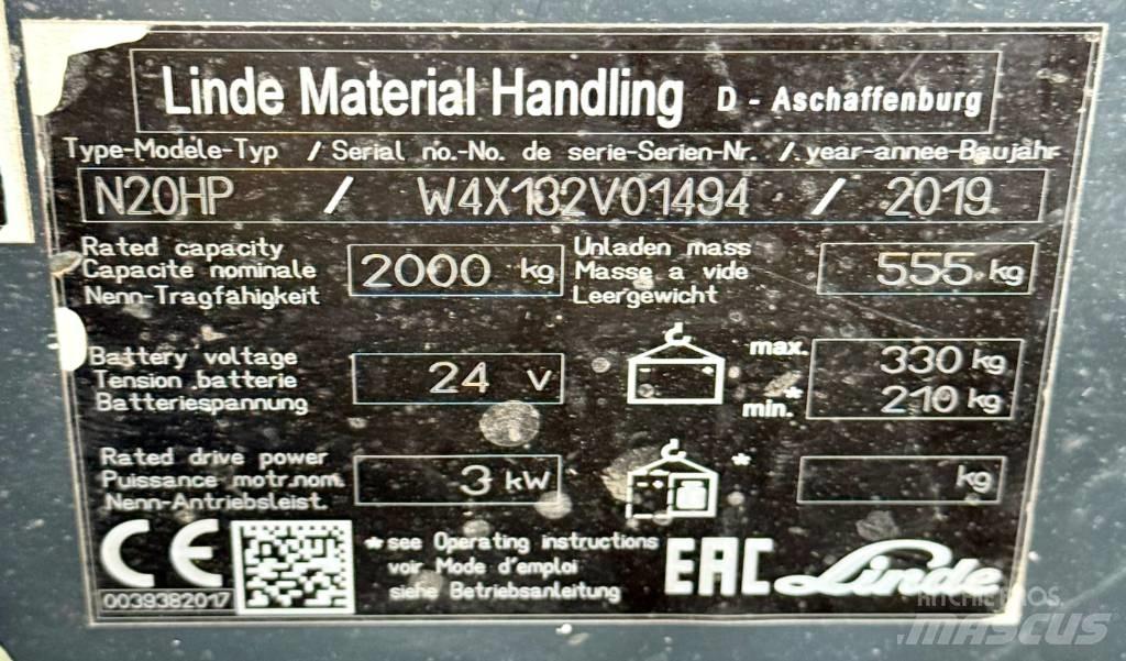 Linde N20HP/132 Commissionatore basso livello