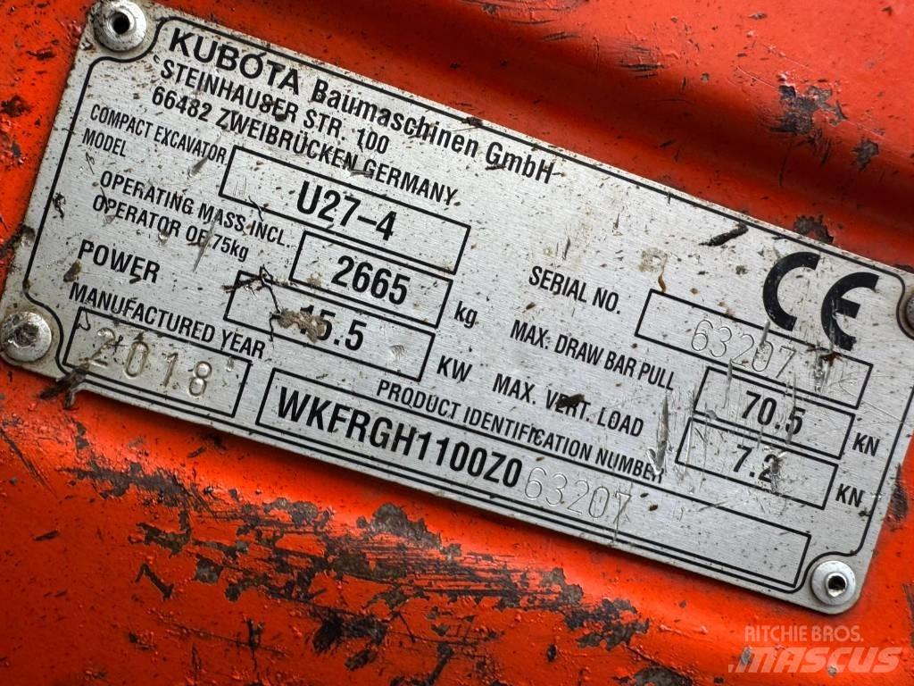 Kubota U 27-4 Miniescavatori