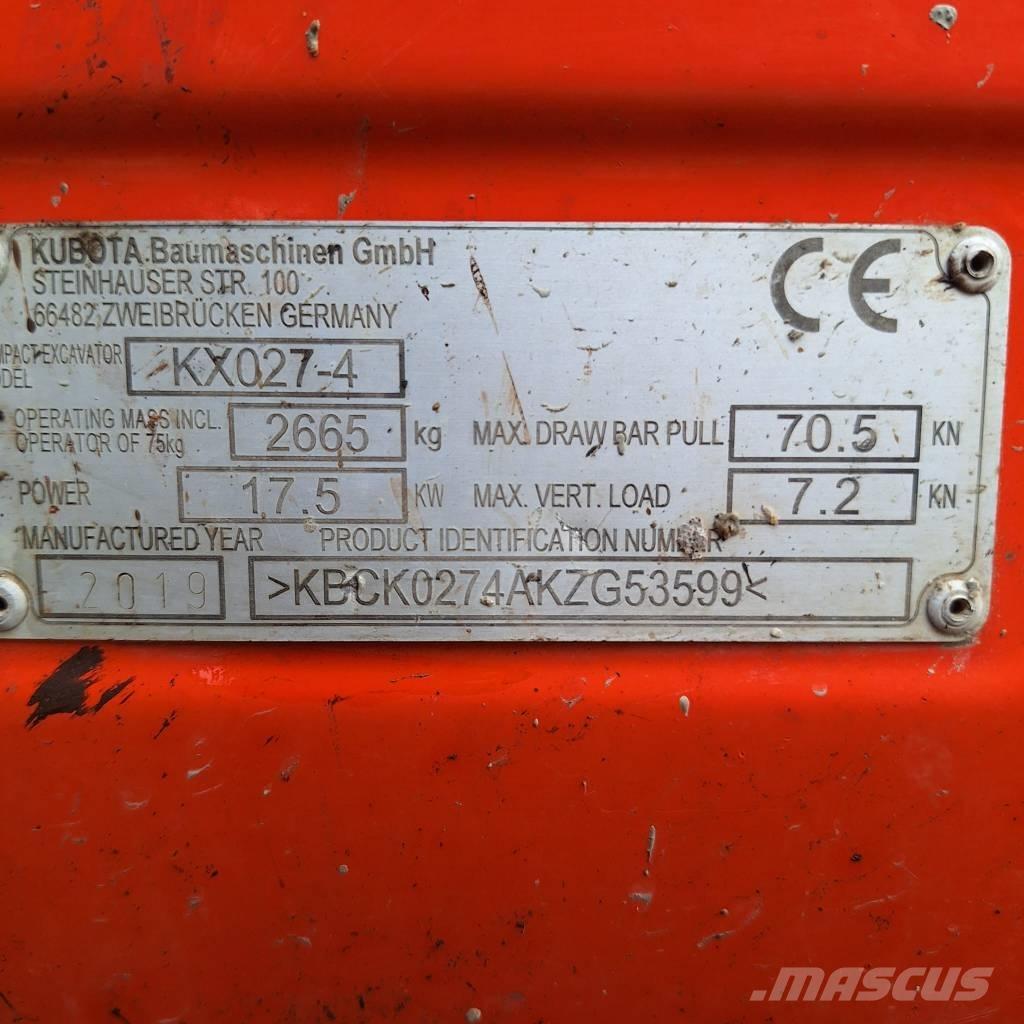 Kubota KX 027-4 Miniescavatori