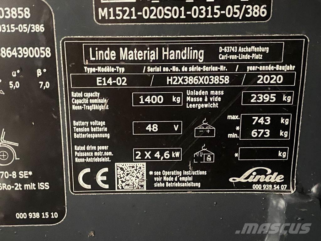 Linde E14-02 Carrelli elevatori elettrici