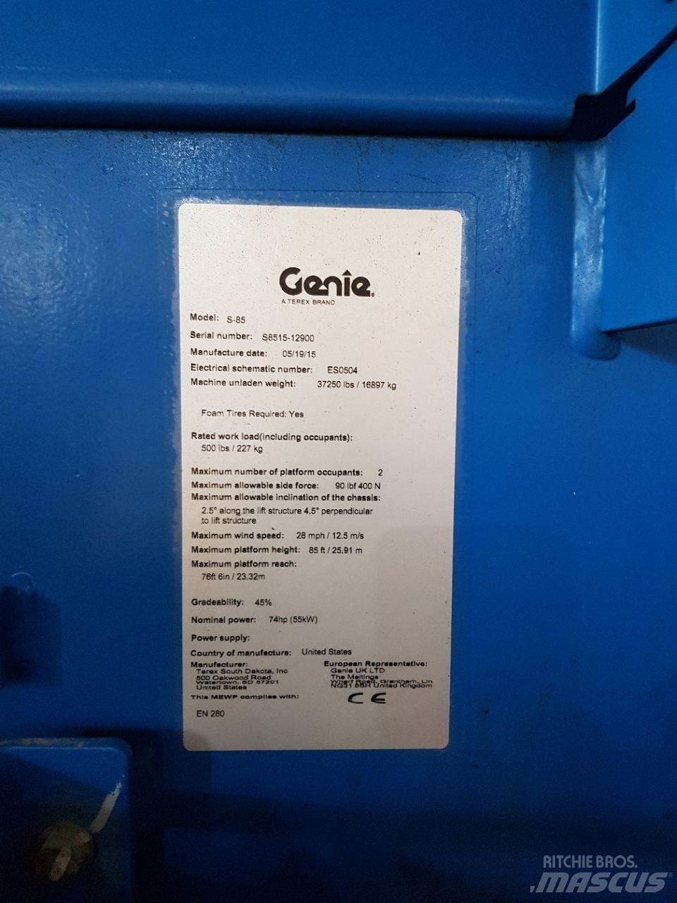 Genie S85 Piattaforme a braccio telescopico
